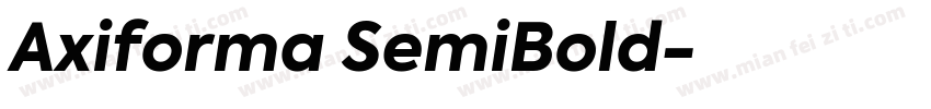 Axiforma SemiBold字体转换